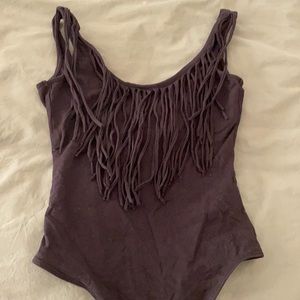 Fringe bodysuit